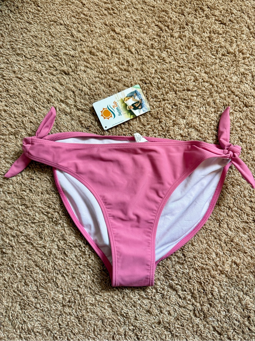 Swimzip pink medium rise Swimsuit Bikini Bottoms